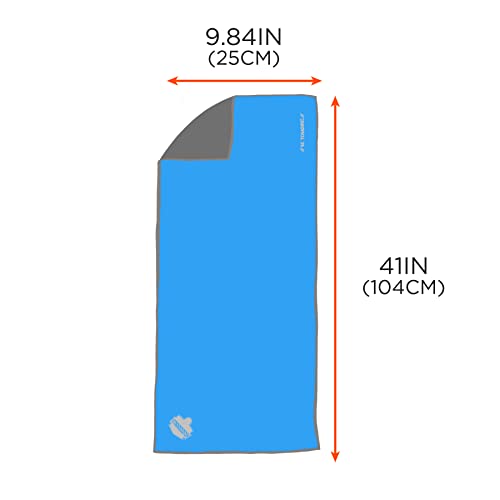 Ergodyne Chill Its 6602MF Cooling Towel, Soft Microfiber Material, UPF 50+,Blue,41" x 9.84" - color: Blue