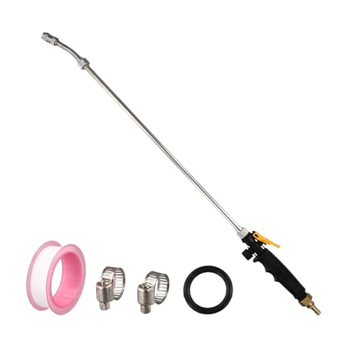 for Stainless Steel Spray Bar for Replacement with 3/8"" Brass Barb, Adjustable Nozzle Watering Wand Garden Hose Backpack Sprayer, Includes Clamps and Tape