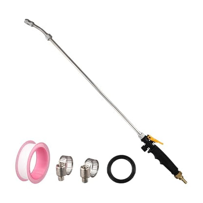 for Stainless Steel Spray Bar for Replacement with 3/8"" Brass Barb, Adjustable Nozzle Watering Wand Garden Hose Backpack Sprayer, Includes Clamps and Tape