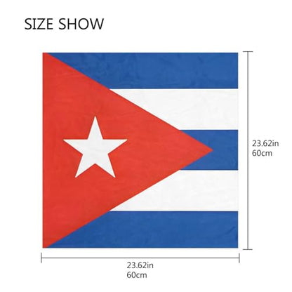 Women's Silk Scarf Square Satin Head Scarves Fashion Neck Scarf Hair Wraps Silk Bandana - color: Cuba Flag