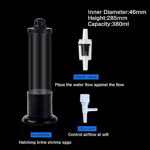 Aquarium Brine Shrimp Hatchery Kit with Air Tube and Adjustable Valve for Fish Feeding Incubator