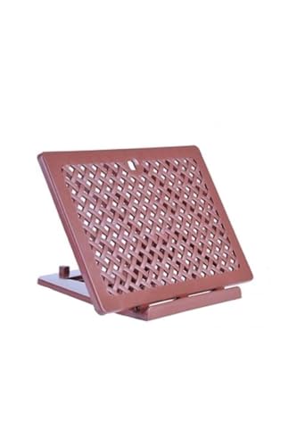 Portable Desktop Foldable Plastic Quran Book Stand Lightweight Book Holder Lectern for Travel, Pink - Brown, One Size
