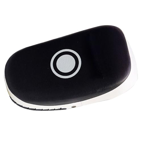 GLOGLOW Boxing Strike Pad for Training, High Density Sponge and PVC Leather, Multifunction Protective Strike Pad for Kickboxing Users - color: White Stripe