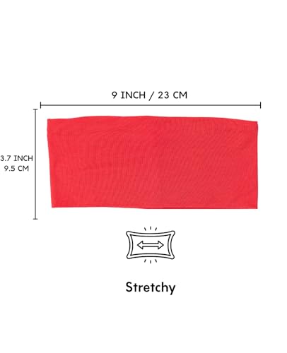 Prien Women Cotton Hijab Cap, Stretchy Head Cover, Pre-Sewn Inner Muslim Scarf Undercap, Non Slip Headband for Daily Wear - color: Brink Pink
