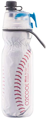 O2COOL Mist N Sip 20 oz Misting Sports Water Bottle 2-Pack Baseball | Yes - color: Baseball, style: Baseball