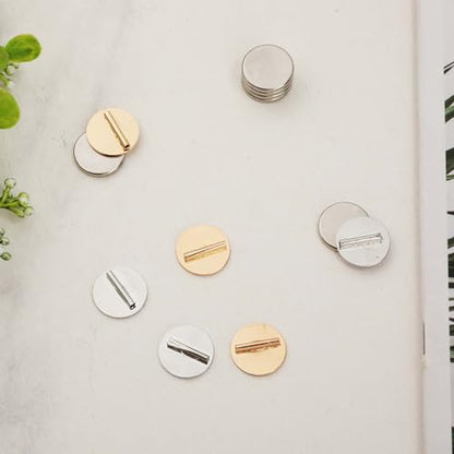 6pcs Mini Brooch Converter, Magnetic Pin Converter Almost Invisible and Harm Free Metal Backs for Thin Fabric (3 Gold and 3 Silver)