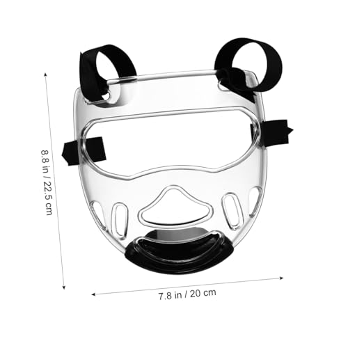Angoily Taekwondo Mask, Clear Kickboxing Sparring Headgear, Breathable Martial Arts Face Protection - color: 4pcs