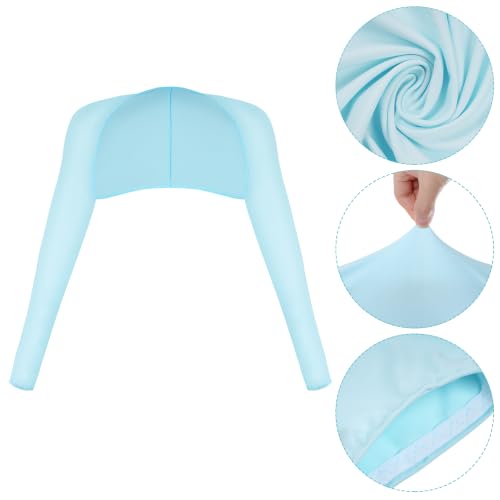 Yookat 4 Pieces Cooling Shawl Golf Cooling Shawl Arm Sleeve Sun Protection Golf Shrug for Women Men Outdoor Sports - color: Black, White, Light Gray, Blue