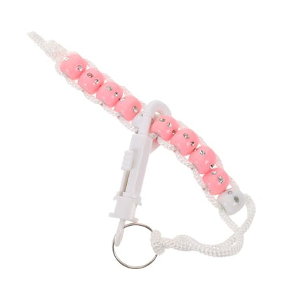 Golf Shot Counter Bracelet for Women, Rhinestone Beaded Manual Score Keeper, Portable Pink Golf Stroke Counter for Course Competition and Training