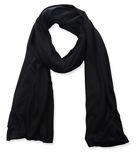 vabovin Head Wraps for Black Women Stretch Jersey Knit Turban Headwrap Solid Color Headscarf Headband Shawl - color: 03- Black
