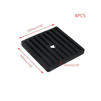 MY MIRONEY 8PCS 3.94” Square Rubber Anti-Vibration Isolator Pads, Air Conditioner Shock Pads for Air Compressor, Air Conditioner Unit, HVAC, Treadmill - style: 3.94” Square
