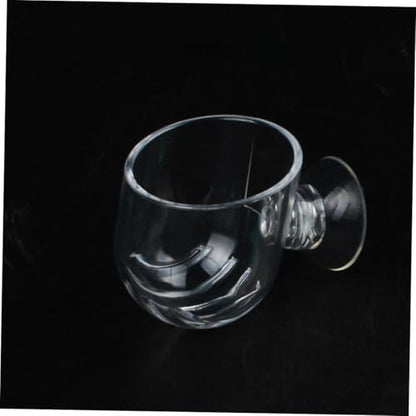 2pcs Aquarium Fish Feeding Cups with Suction Cups, Acrylic Blood Worm Food Holders for Fish Tank Feeding, Aquarium Feeder Tool Suitable for Freshwater and Saltwater Tanks
