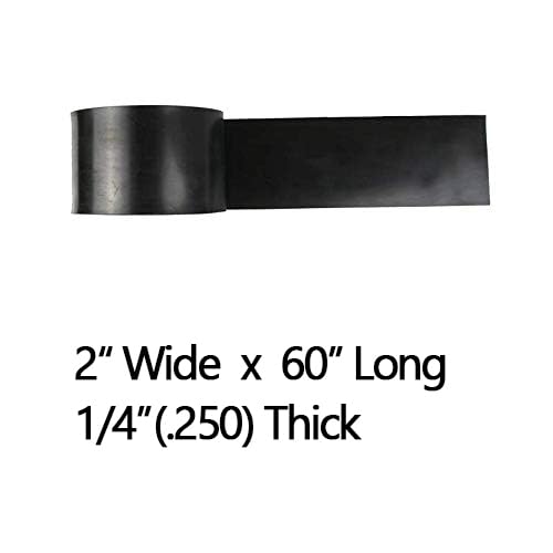 NABOWAN Solid Rubber Strip,Sheets,Rolls 1/4" (.250") Thick x 2" Wide x 60" Long, Thick Neoprene Rubber, Perfect for DIY Rubber Gasket, Weather Stripping, Sealing, Padding - size: 2" Wide X 60" Long, style: 1/4" (.250") Thick