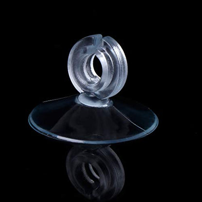 10 Pieces Aquarium Suction Cup Diameter 1.2in Transparent Plastic Sucker with Clips Fish for Tank Pipe Hose Tube Holder