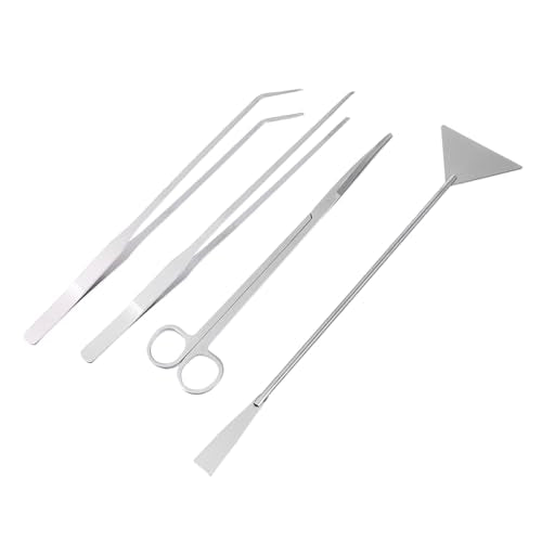 WOONEKY 1set Aquatic Plants Maintenance Tool Includes Scissors and Spatula for Fish Tank Cleaning Ergonomic Design for Precision Plant Trimming Resistant