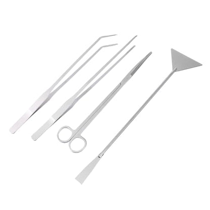 WOONEKY 1set Aquatic Plants Maintenance Tool Includes Scissors and Spatula for Fish Tank Cleaning Ergonomic Design for Precision Plant Trimming Resistant