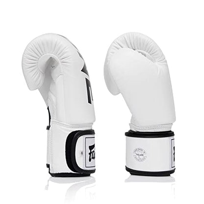 Fairtex BGV1 ONE Muay Thai Boxing Sparring Gloves - color: White, size: 16 oz