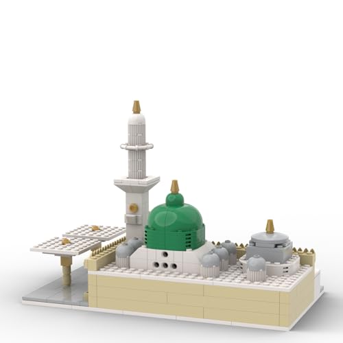 Sterope Islamic Masjid an Nabawi Muslim Building Block Set, Religious Educational Toy for Children, Assembly Required World Landmark Model Muslim Architecture Eid al Fitr Gift
