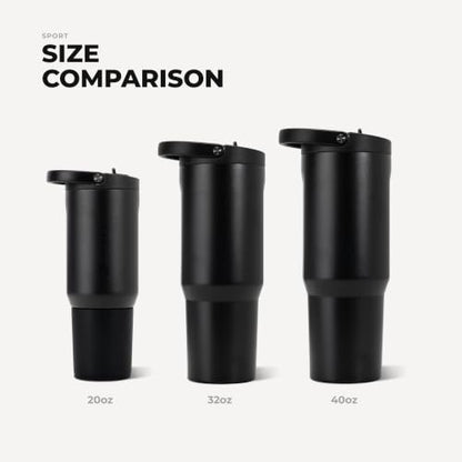 HydroJug Sport 40 oz Insulated Stainless Steel Water Bottle, Black - color: Black, size: 40 Ounces