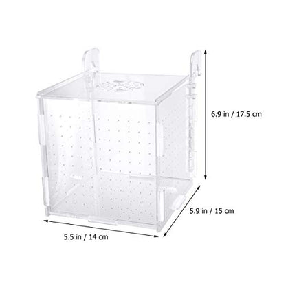 POPETPOP Fish Breeding Box-2 Box Hatchery Incubator Aquarium Fish Breeding Boxes Divider Hatching Boxes Accessory-Hook Pattern - size: Size 5