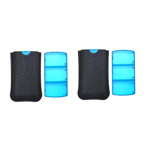 VOFOON Small Pill Organizer 3 Times a Day Daily 2 Pack, Travel Pill Box for Purse Pocket, 3 Compartment Portable Medicine Vitamin Case, Fish Oil Pouch, Supplement Box - size: 3 Count (Pack of 2)