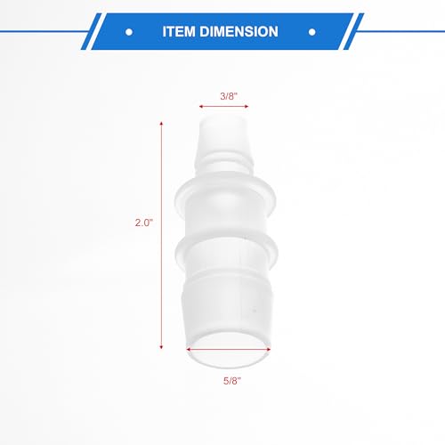 4pcs Plastic Hose Barb Fitting 5/8" to 3/8" Barbed Splicer Mender Joint Adapter Aquarium Clear - size: 5/8"-3/8"