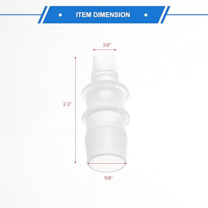 4pcs Plastic Hose Barb Fitting 5/8" to 3/8" Barbed Splicer Mender Joint Adapter Aquarium Clear - size: 5/8"-3/8"