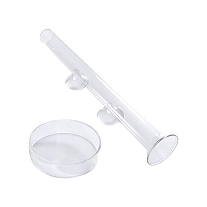 POPETPOP Feeder with Plate Shrimp Dish Feeder Container for Shrimp Tropical Fish African Dwarf Frog Aquarium Fish Tank - size: 20x3x3cm