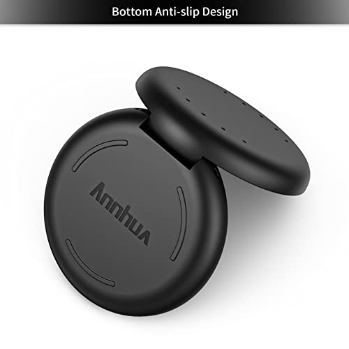 Annhua Denture Case Orthodontic Retainer Case with Vent Holes, Dental Mouthguard Container Retainer Box Slim with Magnetic Closure for Household|Travel|Office - Black - color: Black
