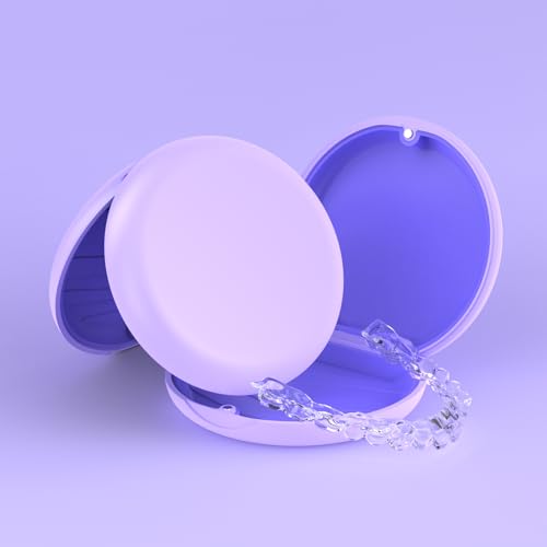 2 Pack Retainer Case, Slim Aligner Case for Invisalign with Tool Kit - color: : 2 Pack - Purple