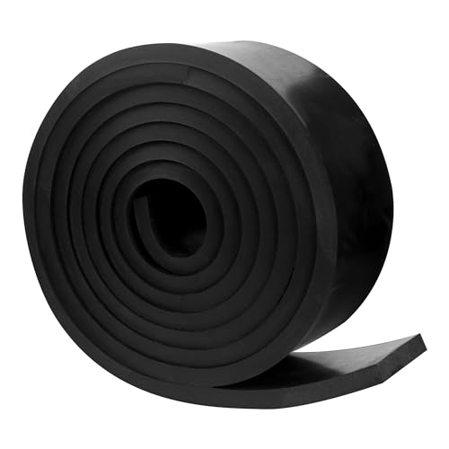 NABOWAN Solid Rubber Strip,Sheets,Rolls 1/4" (.250") Thick x 2" Wide x 60" Long, Thick Neoprene Rubber, Perfect for DIY Rubber Gasket, Weather Stripping, Sealing, Padding - size: 2" Wide X 60" Long, style: 1/4" (.250") Thick