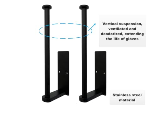 Wall-Mounted Boxing Glove Holder, Made of Stainless Steel, Suitable for Boxing Gloves Weighing 10 to 16 Ounces, Suitable for Home Gyms and Boxing Training Rooms (Black 4PCS)