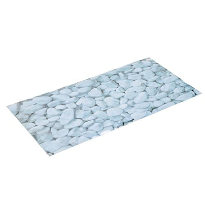 HEEPDD Aquarium Background PVC Self Adhesive Wallpaper 61 x 30 cm White Pebbles Pattern for Freshwater Tanks Instant Setup No Mess Installation Enhancement - size: 61*30CM