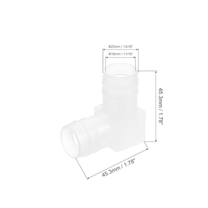 uxcell 13/16" 90 Degree Elbow Hose Barb, 4pcs L-Shaped Aquarium Air Valve Connector Tubing for Fish Tank Pond Air Line - size: 13/16"