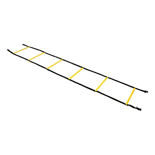 Speed Coordination Training Ladder 2.6m | Fixed Rungs for Football/Basketball/Soccer | Secure PP Material with Carry Bag | Improves Balance & Quickness