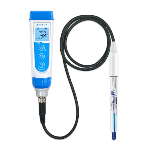 Apera Instruments PH60-HF Handheld pH Meter Tester Kit with LabSen 835 ATC pH Electrode for Lab-Grade pH Measurement in Liquids Containing Strong Acid or Hydrofluoric Acid - style: For Strong Acidic Solutions