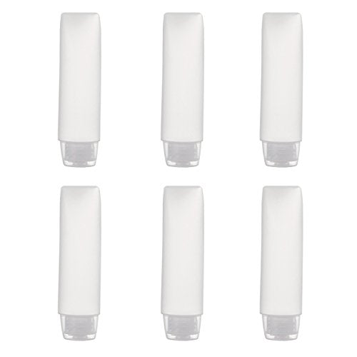 OTO 6 Pack Travel Size Plastic Squeeze Bottles for Liquids, 30ml/1 Fl. Oz TSA Approved Makeup Toiletry Cosmetic Containers