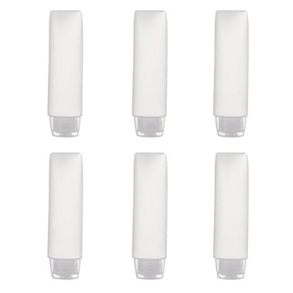 OTO 6 Pack Travel Size Plastic Squeeze Bottles for Liquids, 30ml/1 Fl. Oz TSA Approved Makeup Toiletry Cosmetic Containers