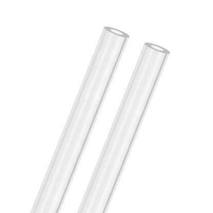 M METERXITY 2-Pack Clear Rigid Acrylic Pipe, 6mm[0.24"] ID x 12mm[0.47"] OD Plastic Round Tube for Water Cooling System/Lamps/Fountains/Aquariums/Display Stand, Acrylic Tubing [305mm/12IN] - size: 6mm ID x 12mm OD