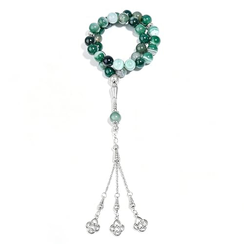 Handmade 10mm Anglican Prayer Beads - color: Dark Green 1
