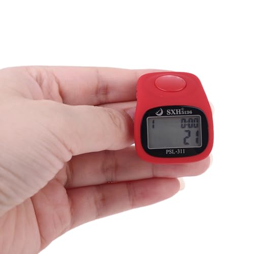 Finger Counter Islamic Tasbih Bead 6 Digital LED Electronic Handheld Counter With Remind For Time Manual, Black