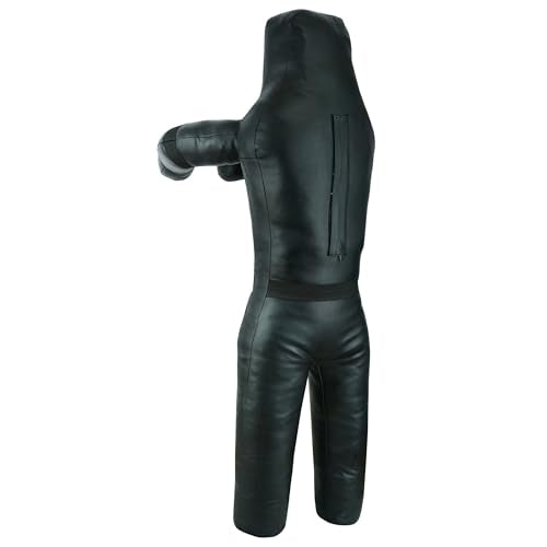 Shaza MMA BJJ Wrestling Throwing Dummy Bag, Durable PU Leather, Unfilled - size: 72 inch | 180 cm