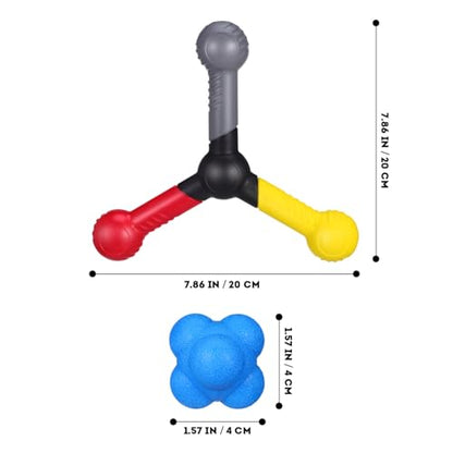 Kisangel Hand Eye Coordination Training Set Hand and Eye Coordination Training Equipment for Basketball Football Speed Agility Tool Portable Sports Trainer 7.87 X 7.87 X 1.57 in