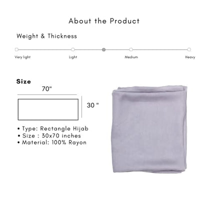 Modal Hijab for Women | Headscarf - color: Smoke Modal - Plain Hijab