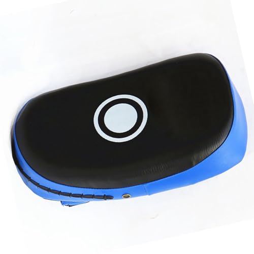 GLOGLOW Boxing Strike Pad for Training, High Density Sponge and PVC Leather, Multifunction Protective Strike Pad for Kickboxing Users - color: Blue Stripe
