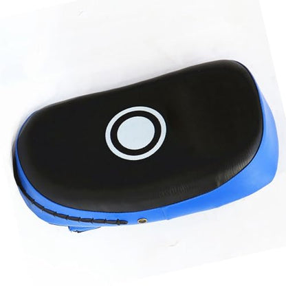 GLOGLOW Boxing Strike Pad for Training, High Density Sponge and PVC Leather, Multifunction Protective Strike Pad for Kickboxing Users - color: Blue Stripe