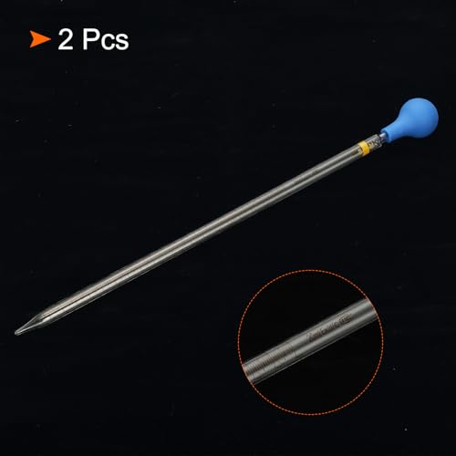 PATIKIL Graduated Dropper Pipettes Kit, 2pcs 20ml Borosilicate Glass Pipette with Rubber Cap for Transfer Liquid for Lab, Chemistry, Clear - size: 20ml