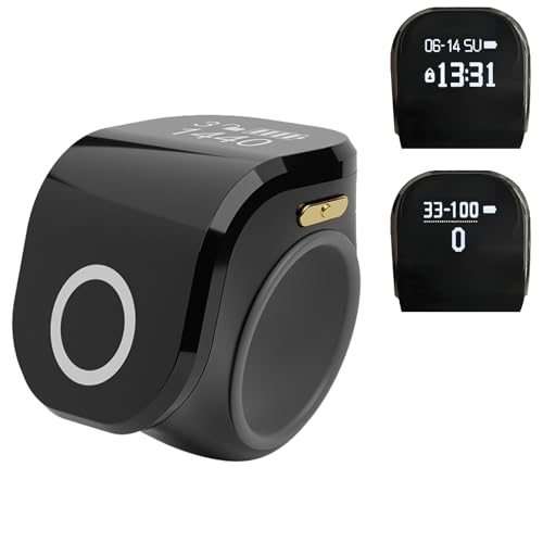 Worship Counter, Tally Clicker for Muslim Islamic Prayer, OLED Screen, Time and Date Digital Display, Vibration Reminder Alarm, Golf, Goods Counting, Lap, Knitting