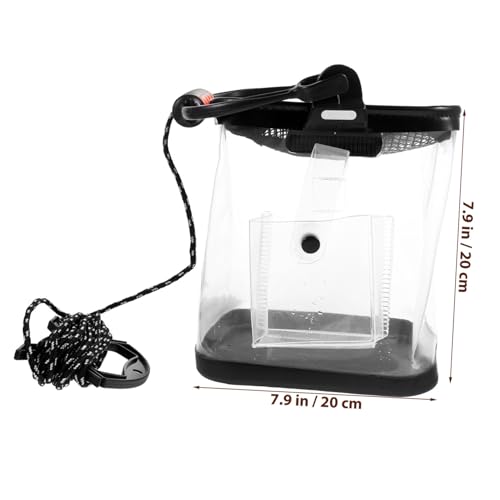 HEMOTON Folding Lightweight Fishing Bucket Transparent Live Fish Container with Oxygen Supply for Camping Hiking and Outdoor Activities Convenient Fish Barrel