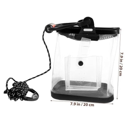 HEMOTON Folding Lightweight Fishing Bucket Transparent Live Fish Container with Oxygen Supply for Camping Hiking and Outdoor Activities Convenient Fish Barrel